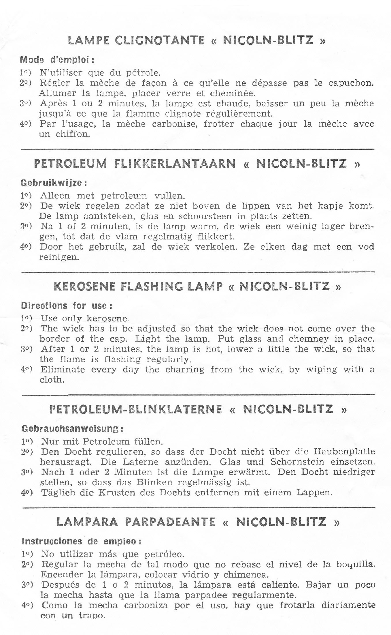 mode d'emploi nicoln-blitz
